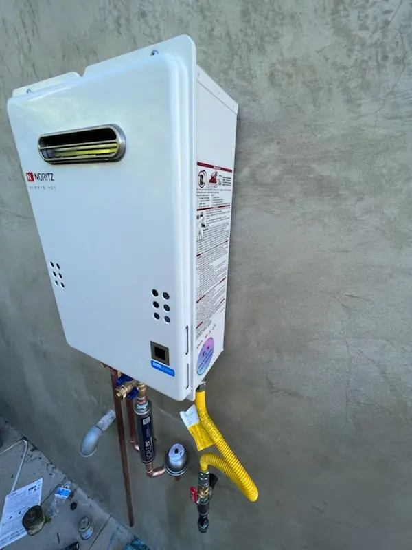 Tankless water heater installation for Newman homes